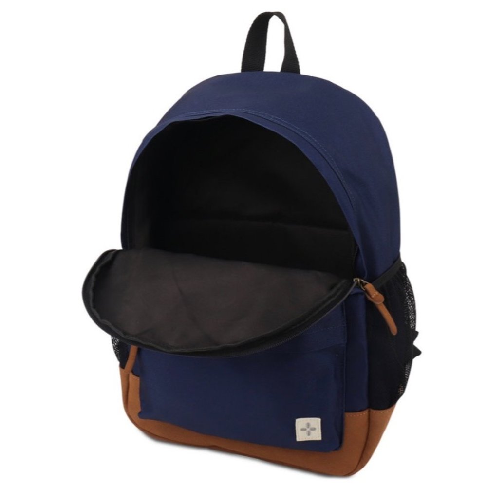 Sun + Stone Men's Riley Solid Backpack Navy OS NWT - Picture 4 of 5